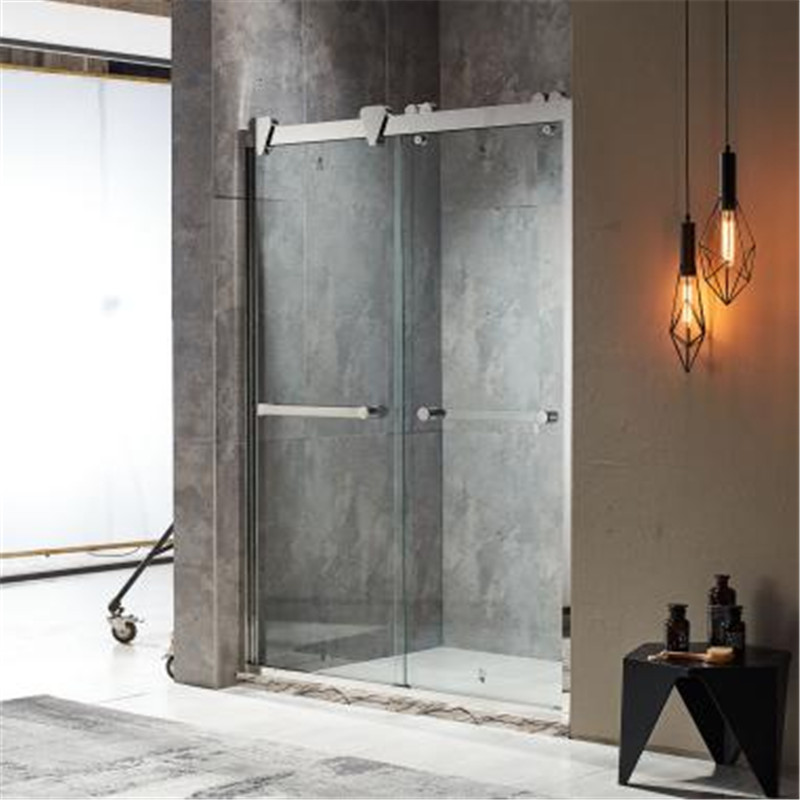 stiklinių durų ritininis pakabinamas stumdomų durų apkaustas vonios kambariui (1)