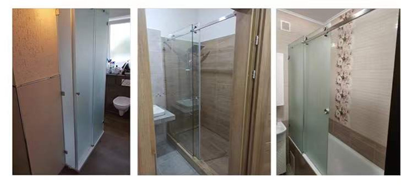 Pajisjet e dyerve rrëshqitëse të xhamit të pjesëve të rrotullimit të derës së dushit (2)