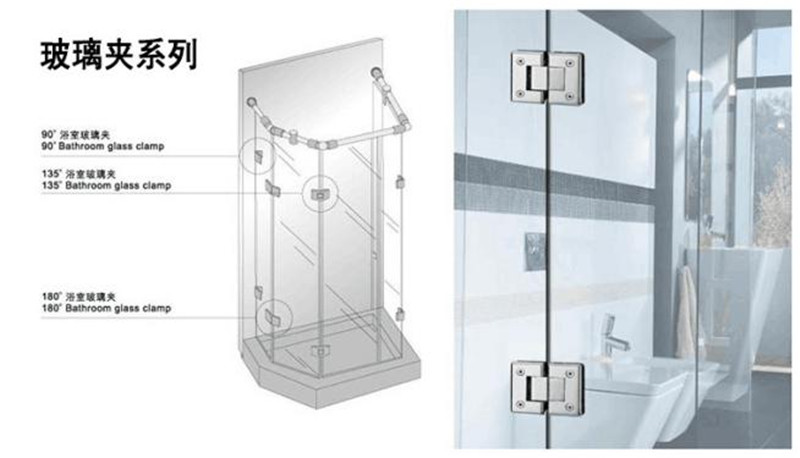 glass skyvedørshengsler glass dusjdørhengsel for baderom (5)