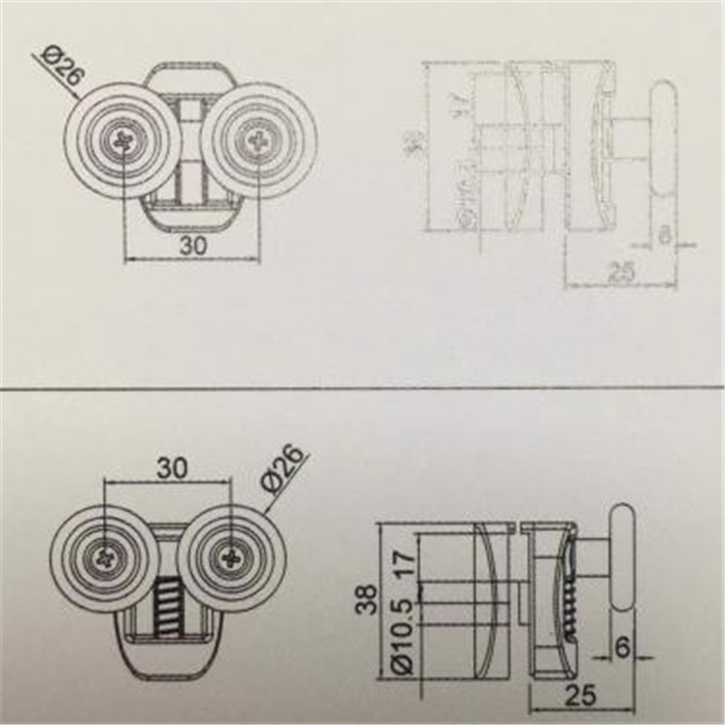 rolos para portas de ducha rodas de rolos para portas de correr (5)