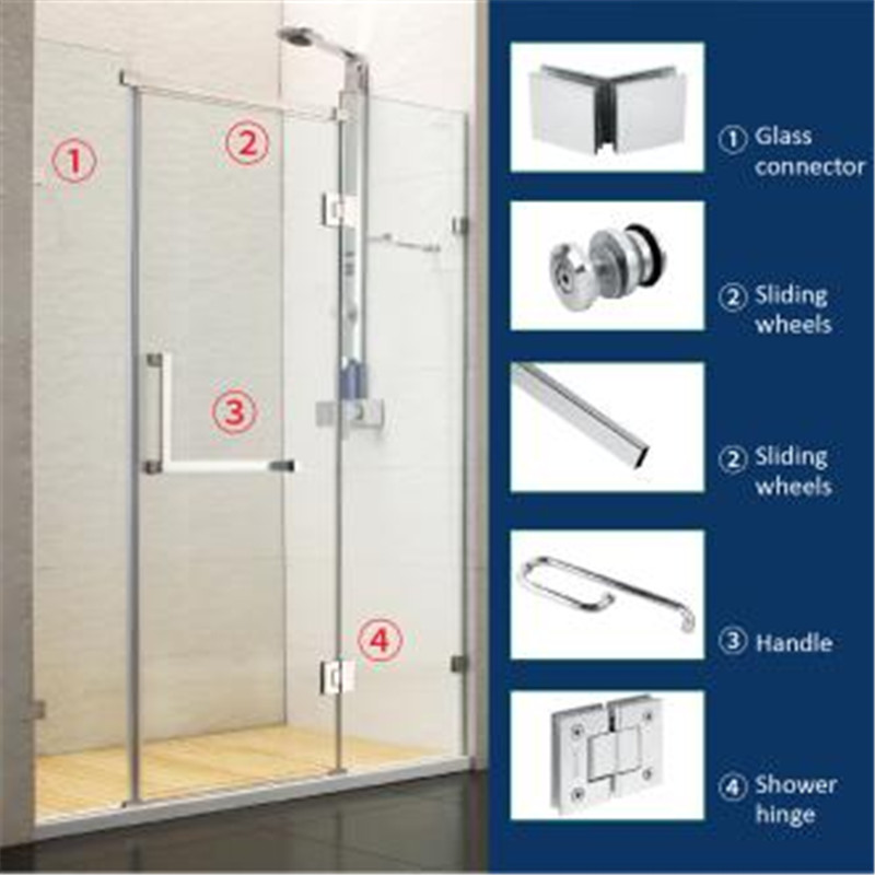 Doreza e derës së xhamit të dushit Doreza e derës rrëshqitëse për banjë (2)