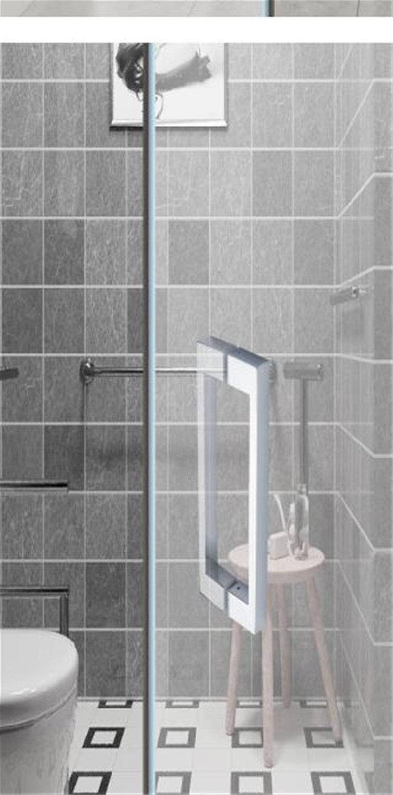 nerūdijančio plieno dušo rankenos stiklinės dušo kambario durų rankenos (1)